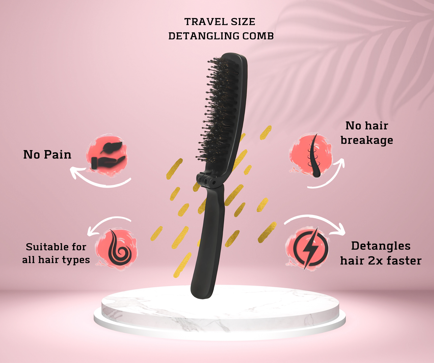 Folding-hair-brush