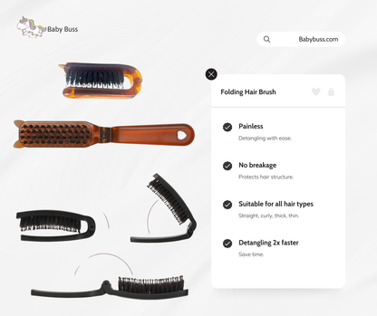 Folding-hair-brush